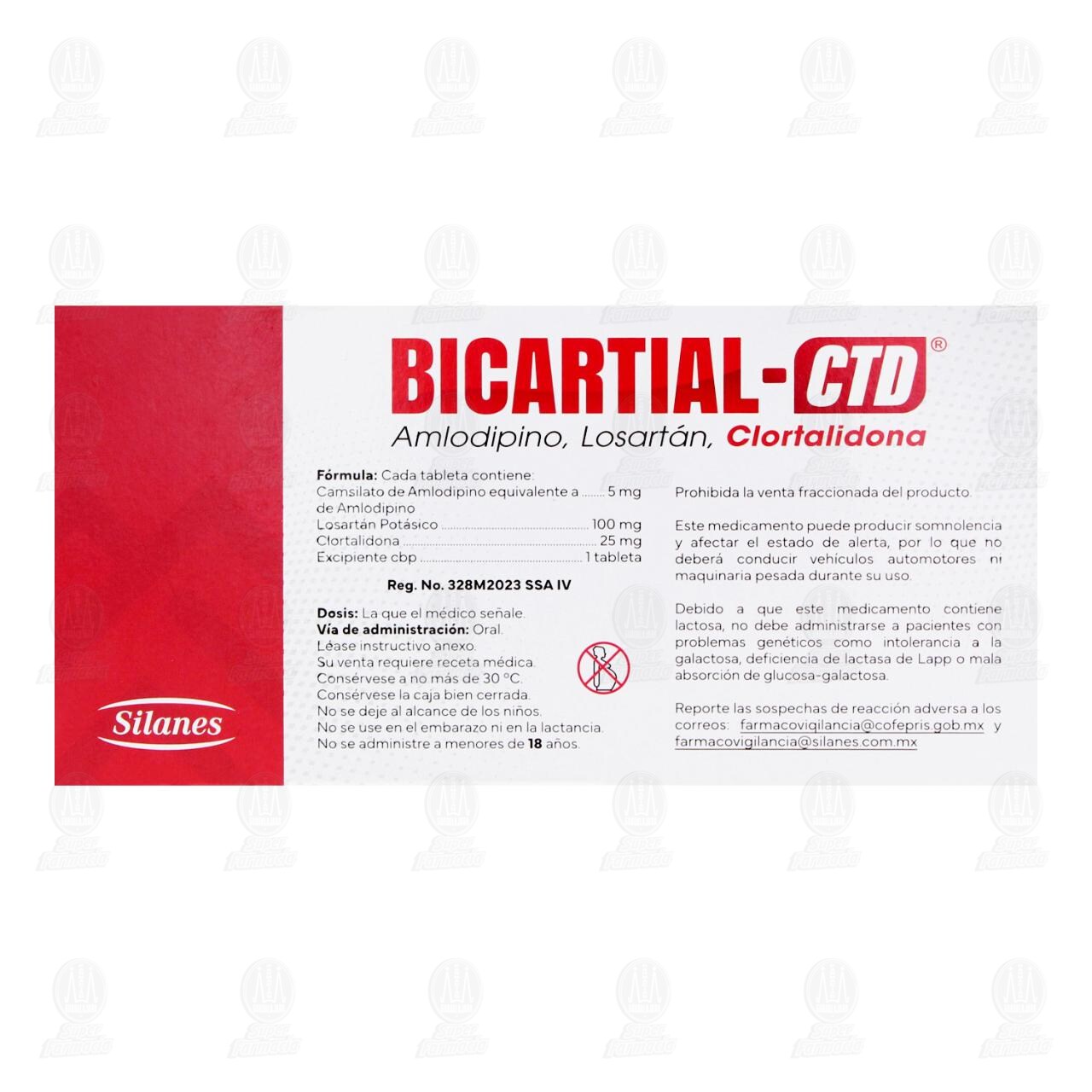 Bicartial-Ctd 5mg/100mg/25mg, 30 Tabletas. image number 2