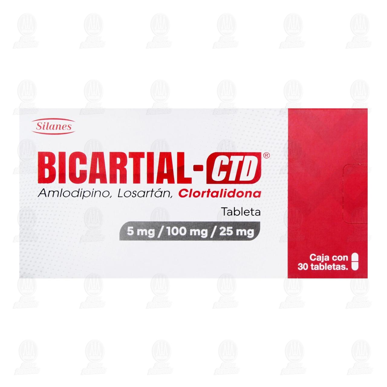 Bicartial-Ctd 5mg/100mg/25mg, 30 Tabletas. image number 1