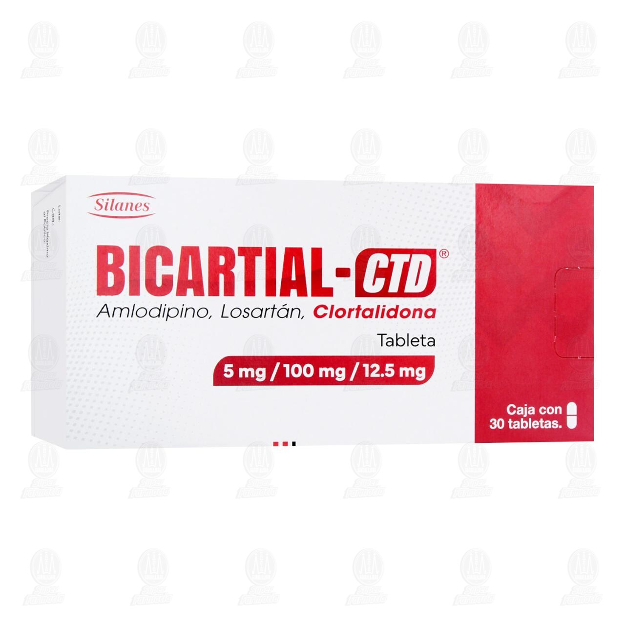 Bicartial-Ctd 5mg/100mg/12.5mg, 30 Tabletas. image number 0