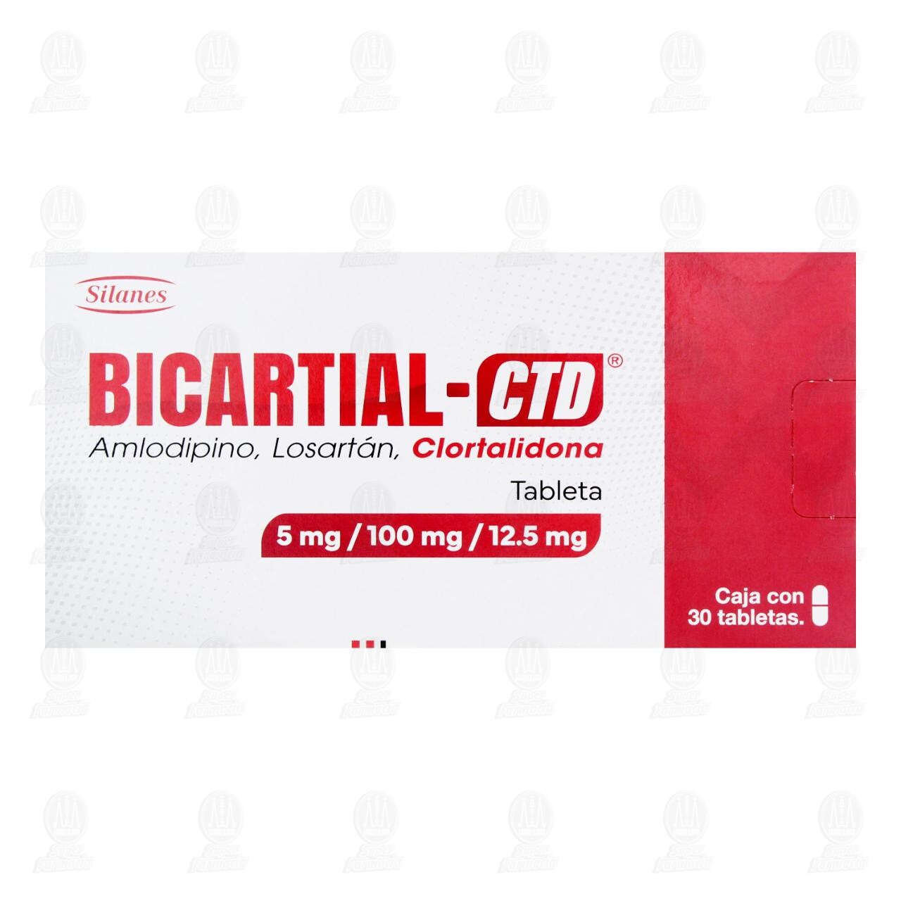 Bicartial-Ctd 5mg/100mg/12.5mg, 30 Tabletas. image number 1