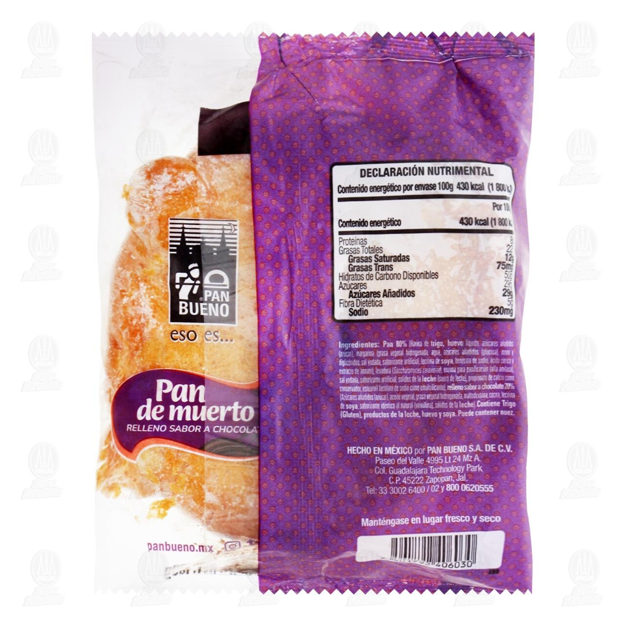 Pan de Muerto Pan Bueno Relleno de Chocolate, 100 gr. image number 1