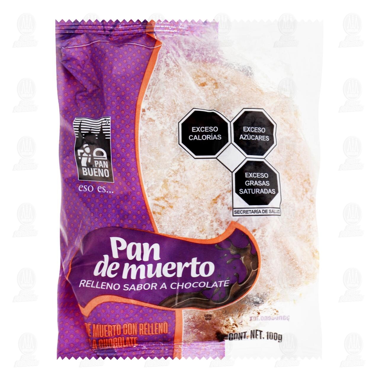 Pan de Muerto Pan Bueno Relleno de Chocolate, 100 gr. image number 0