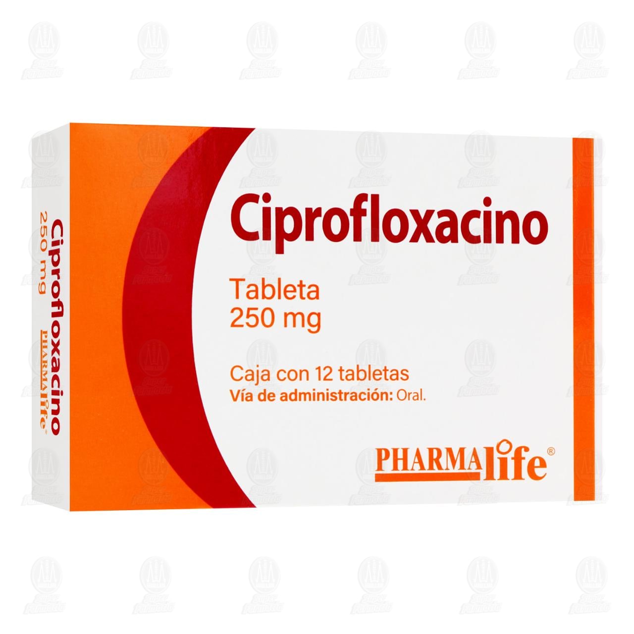 Imagen para Ciprofloxacino 250 mg, 12 Tabletas Pharmalife.