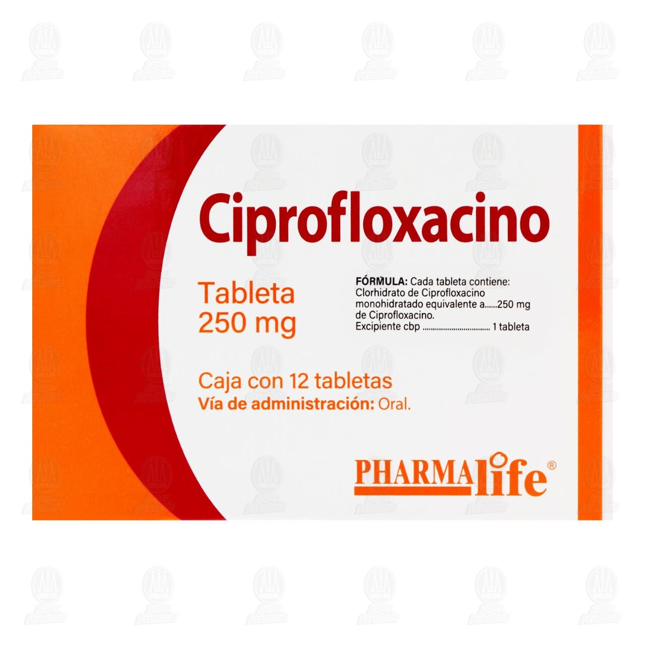 Ciprofloxacino 250 mg, 12 Tabletas Pharmalife. image number 2