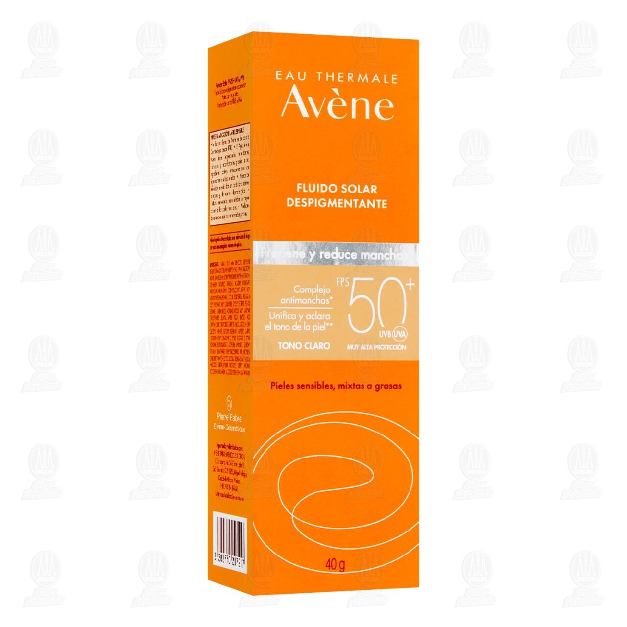 Av&egrave;ne Fluido Solar Despigmentante FPS 50+ Tono Claro, 40 gr.