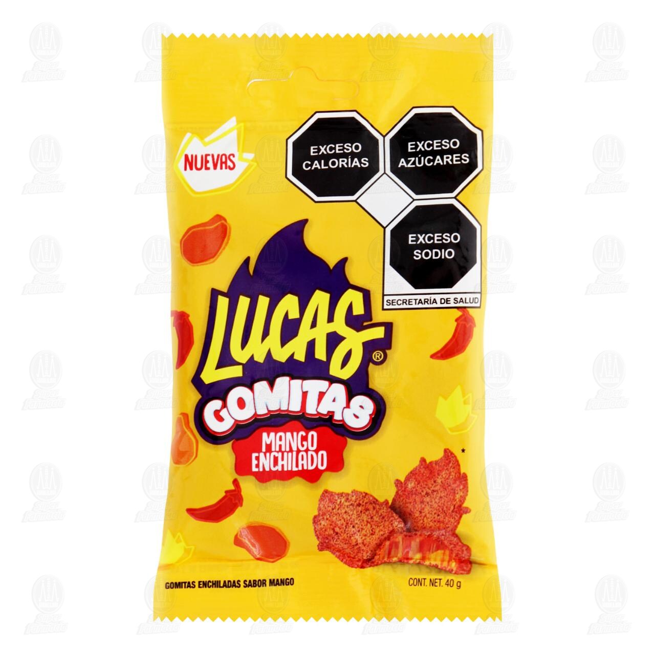 Gomitas Lucas Mango Enchilado, 40 gr.