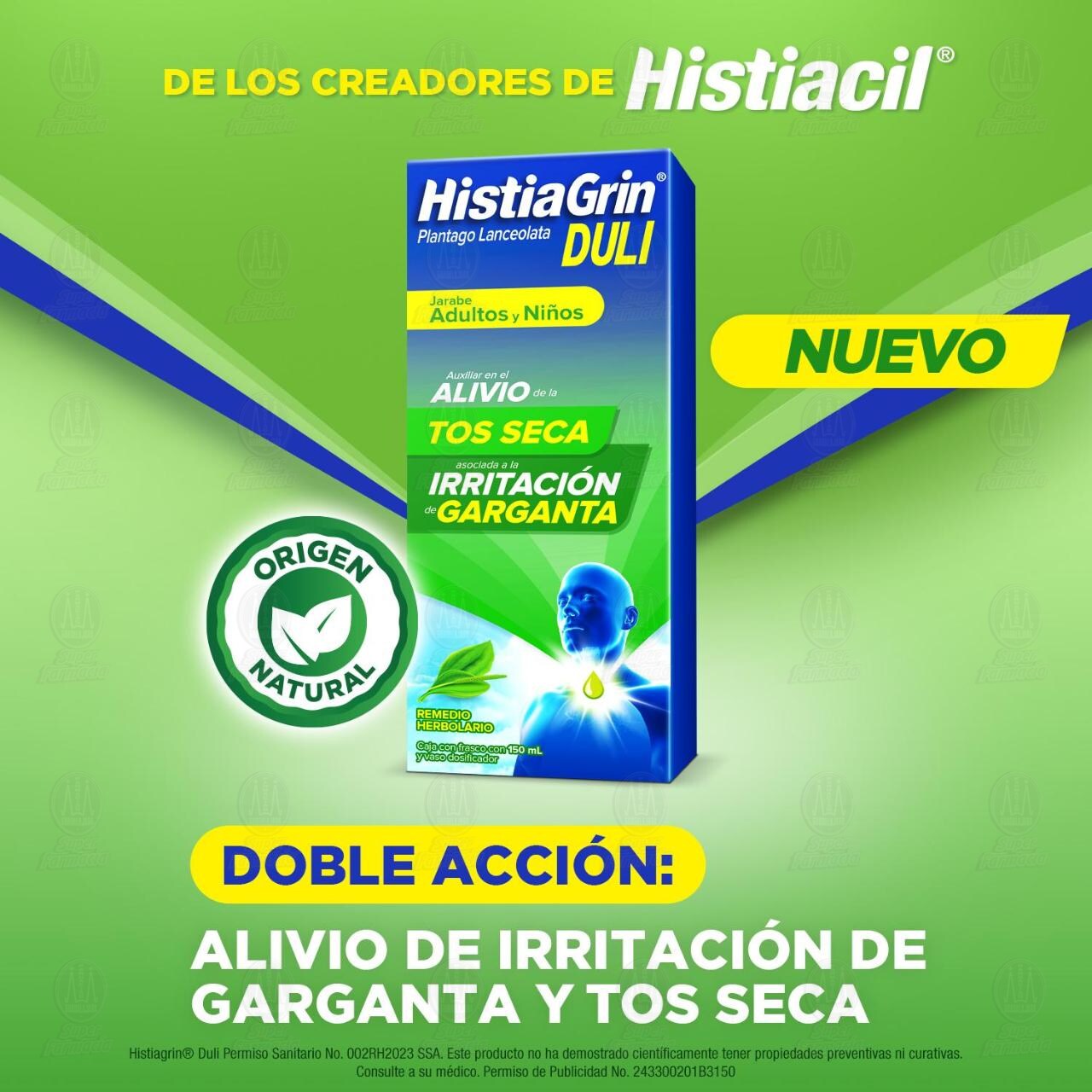 Histiagrin Duli Jarabe Adultos y Ni&ntilde;os para Tos Seca, 150 ml. image number 3