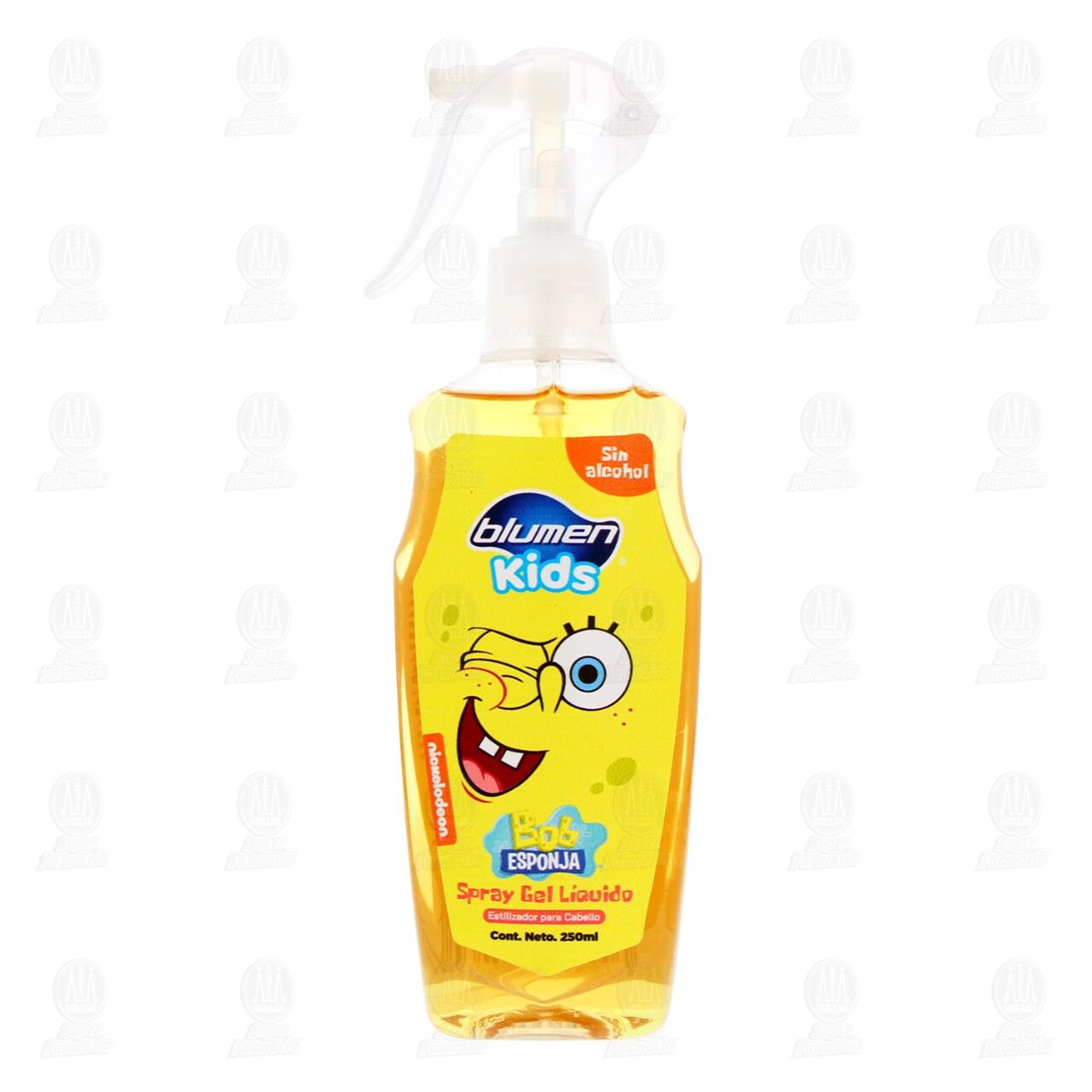 Spray Blumen Kids Gel L&iacute;quido Edici&oacute;n Bob Esponja, 250 ml. image number 1