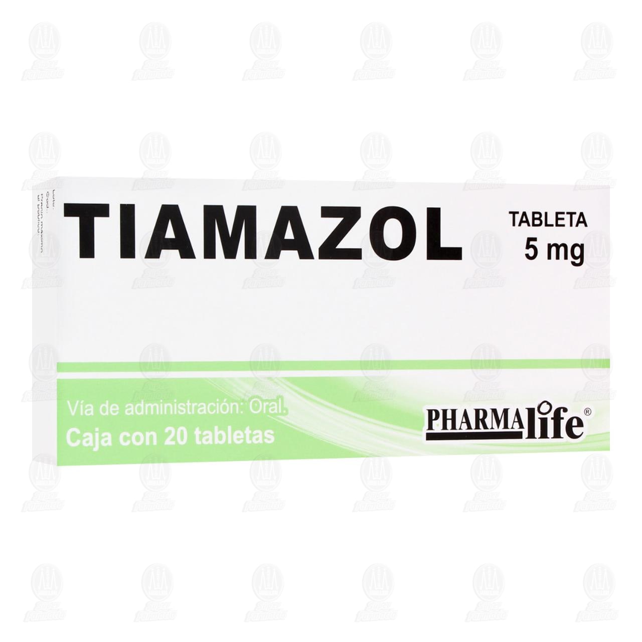 Tiamazol 5 mg, 20 Tabletas Pharmalife. image number 0