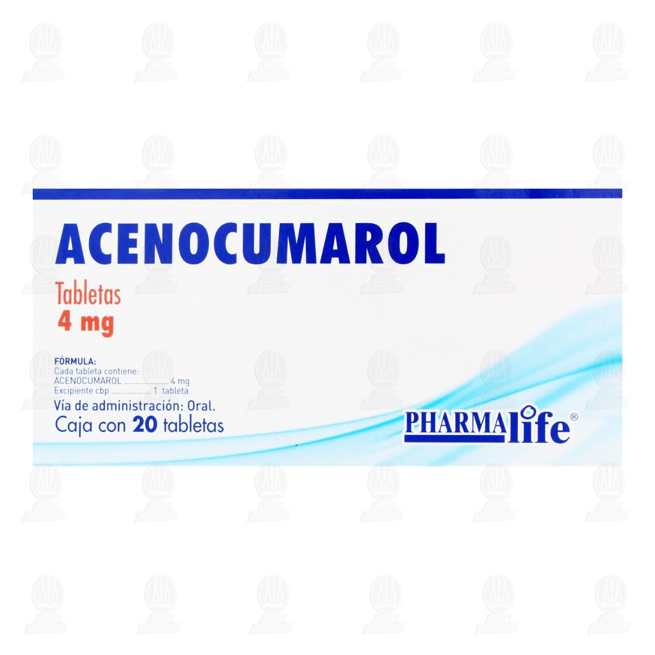 Acenocumarol 4 mg, 20 Tabletas Pharmalife. image number 2