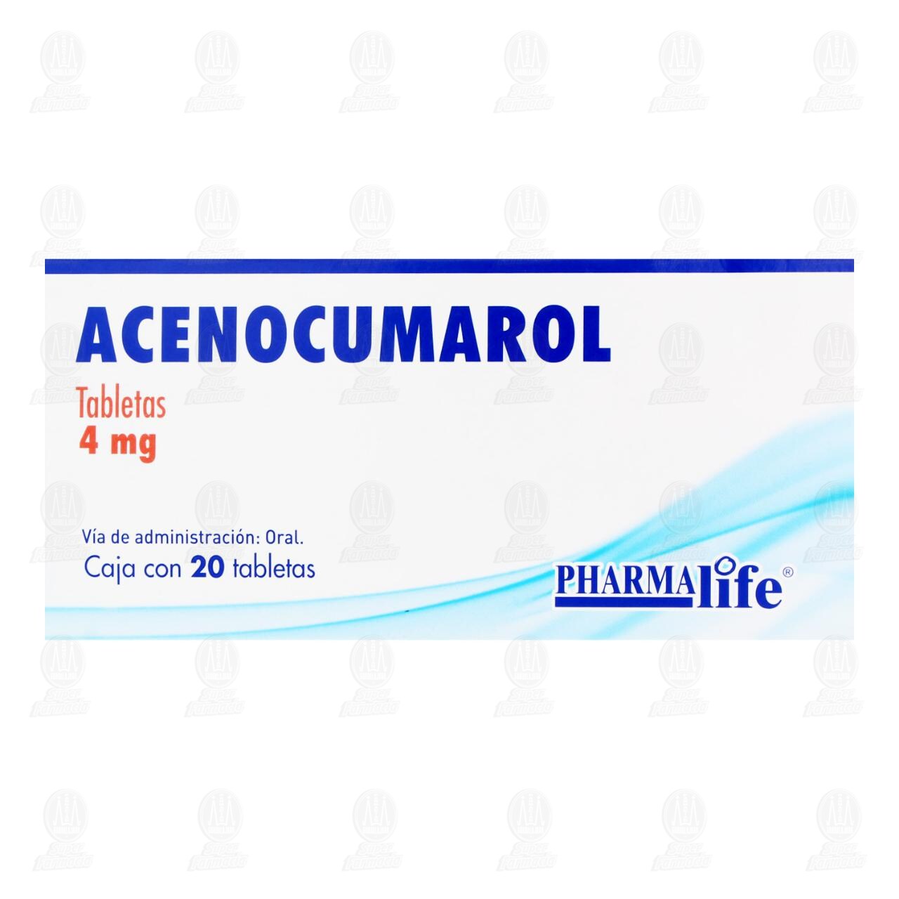 Acenocumarol 4 mg, 20 Tabletas Pharmalife. image number 1