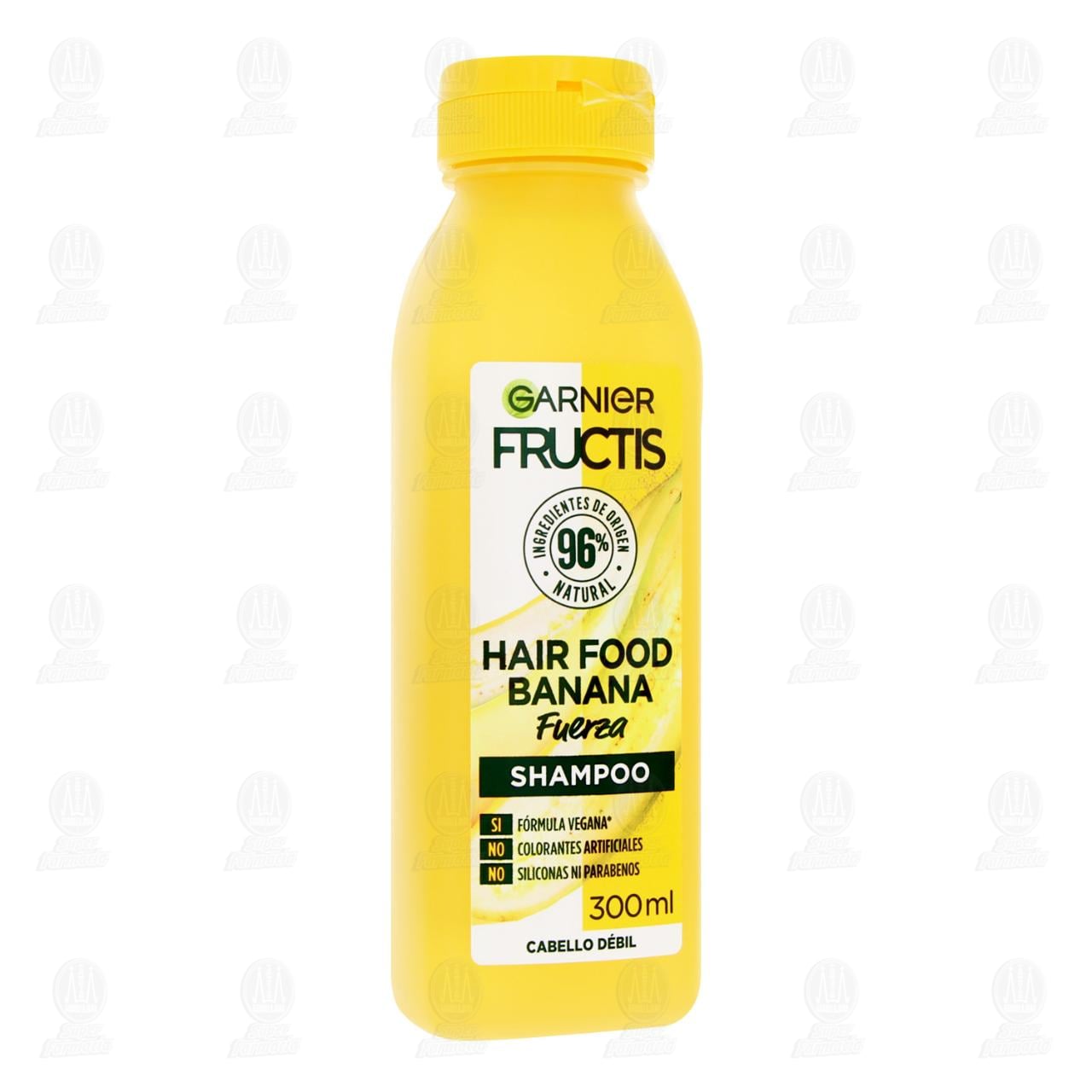 Imagen para Shampoo Garnier Fructis Hair Food Banana Fuerza, 300 ml.