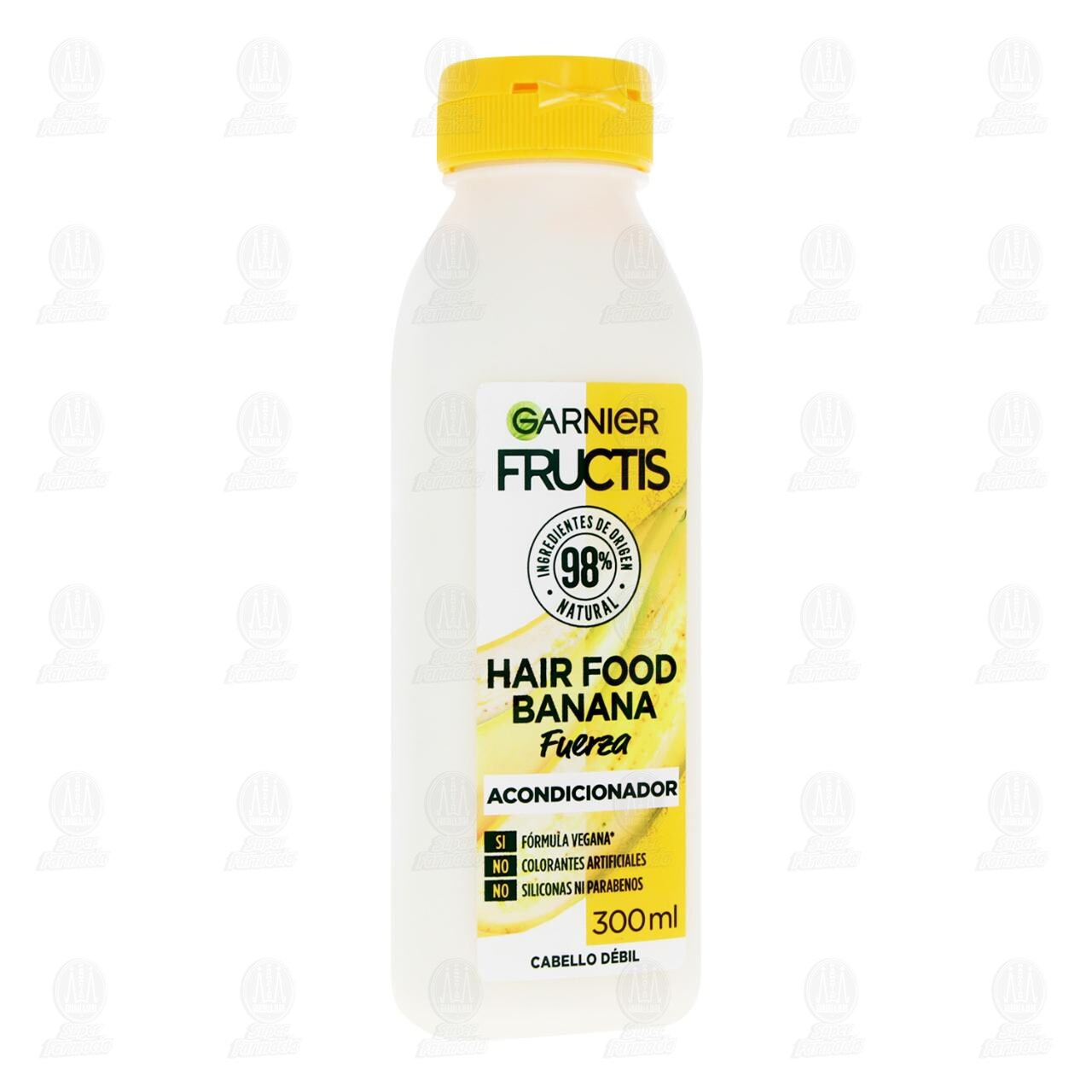 Acondicionador Garnier Fructis Hair Food Banana Fuerza, 300 ml.