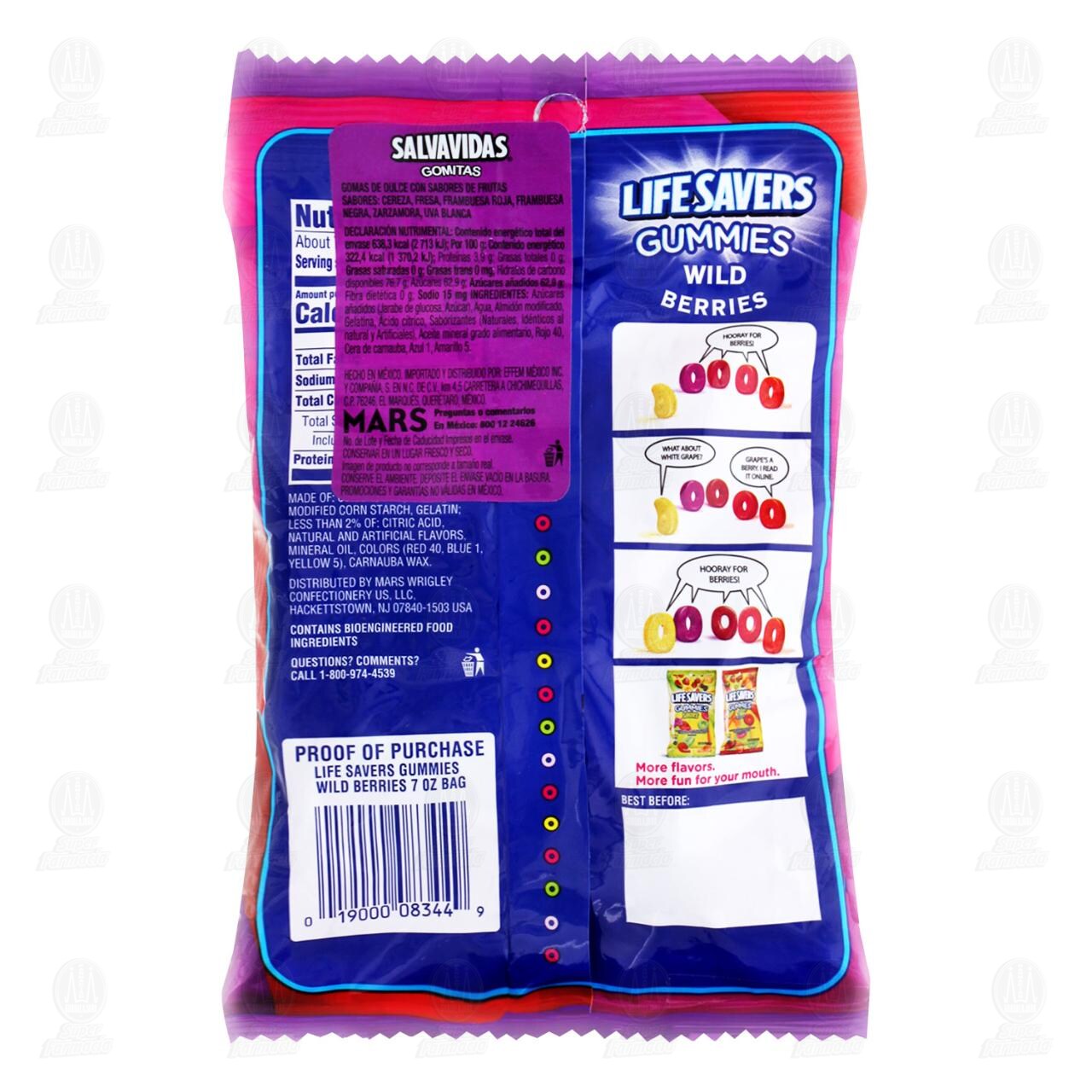 Gomas de Dulce Lifesavers con Sabores de Frutas Wild Berries, 198 gr. image number 1