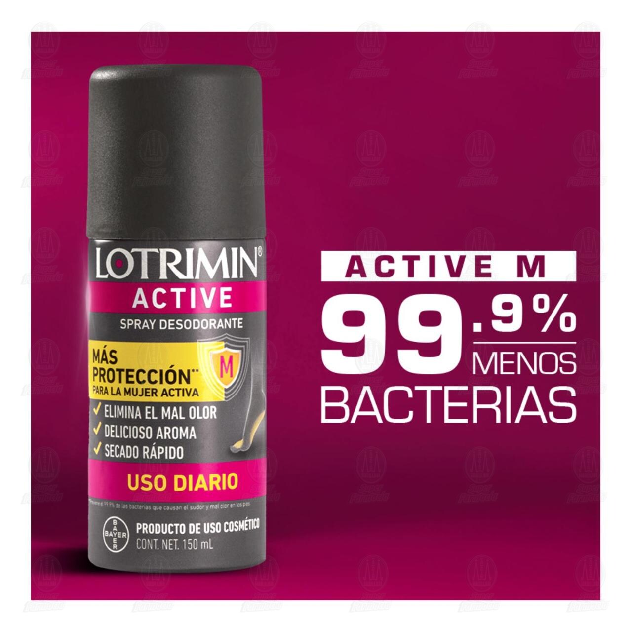 Desodorante Lotrimin Active para Pies y Calzado en Spray para Mujer, 150 ml. image number 3