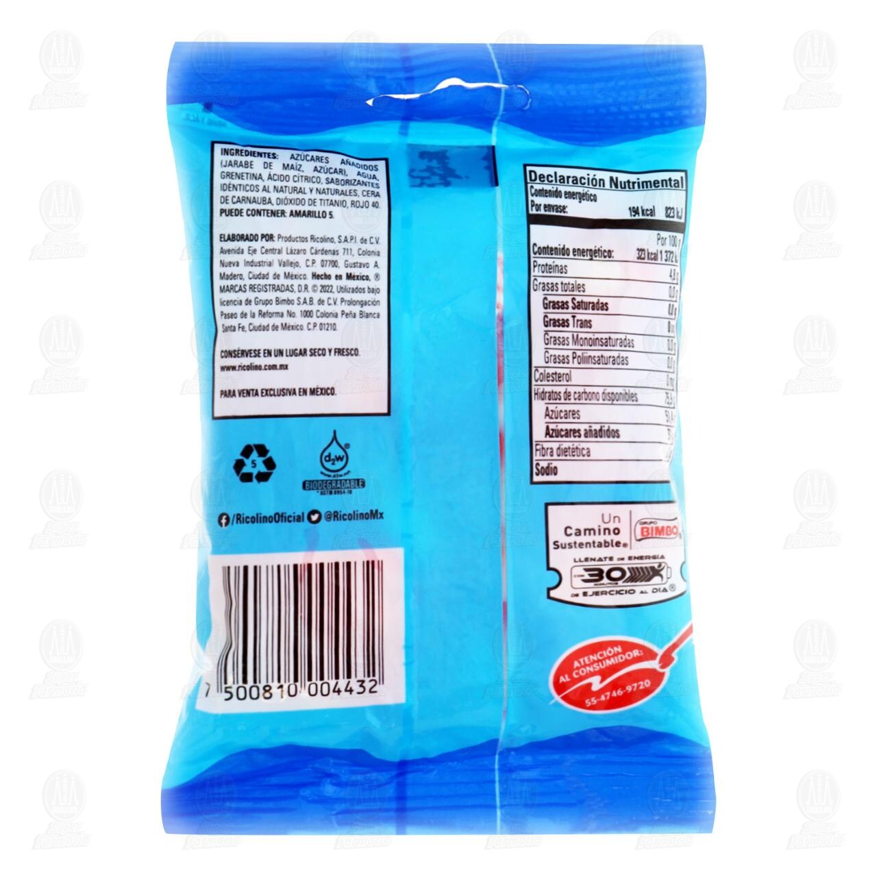 Gomitas Ricolino Gomilocas Dientes Sabor Fresa, 60 gr. image number 1