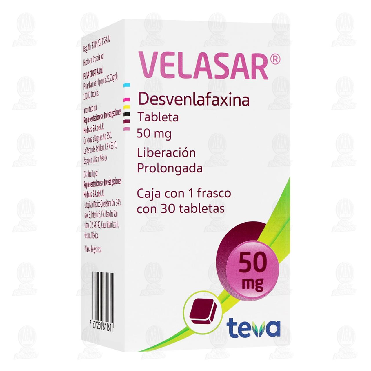 Velasar 50 mg, 30 Tabletas. image number 0