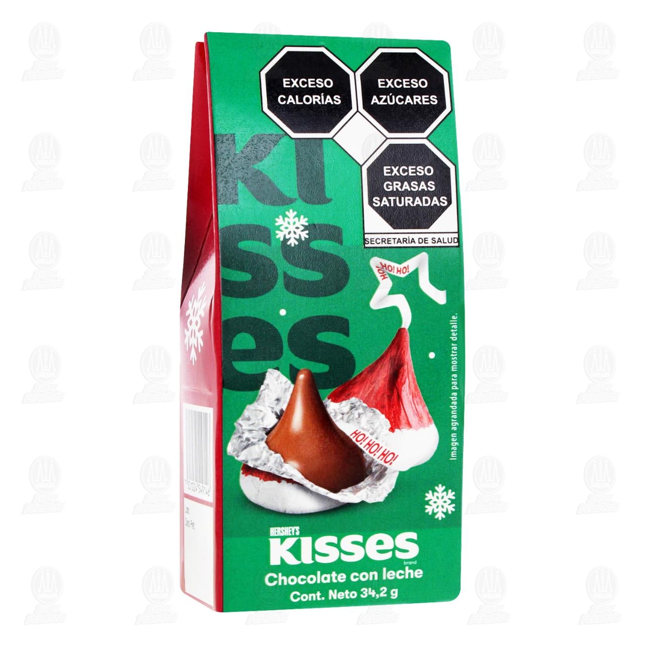 Imagen para Chocolate Kisses Santa de Hershey's con Leche, 34.2 gr.