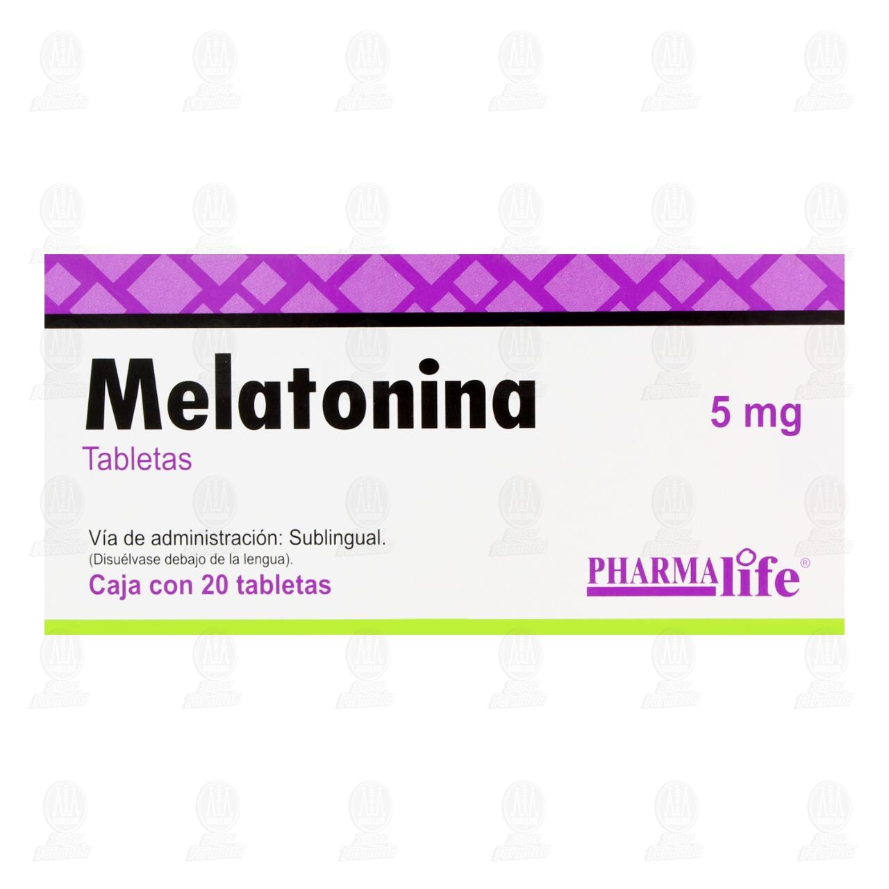 Melatonina 5 mg, 20 Tabletas Pharmalife. image number 1