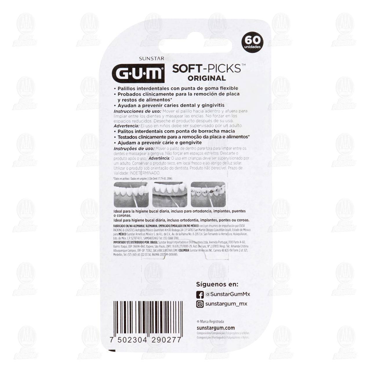 Palillos Interdentales Gum Soft-Picks, 60 Pzas. image number 1