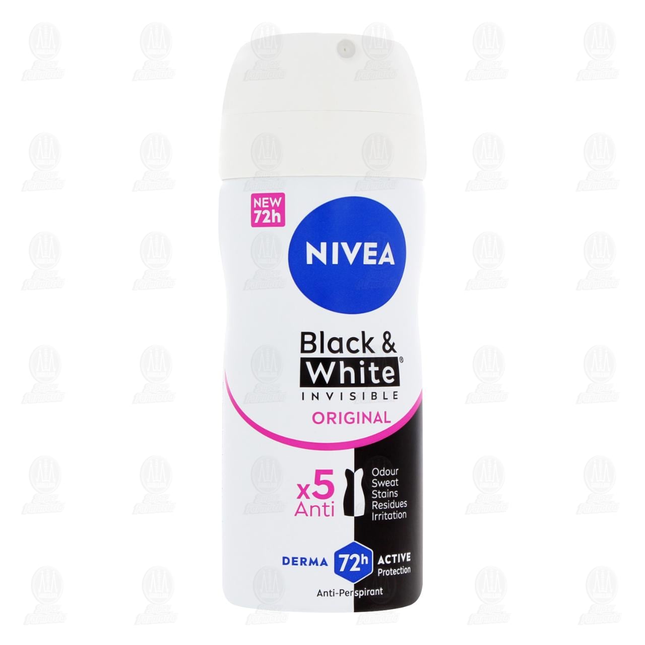 Antitranspirante Nivea Black & White Invisible en Aerosol, 100 ml.