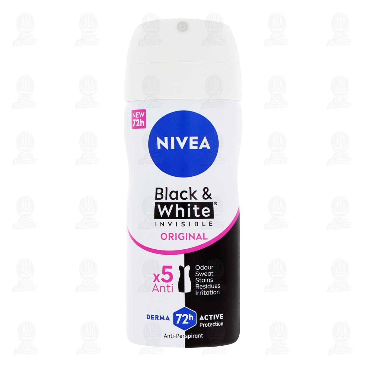 Antitranspirante Nivea Black & White Invisible en Aerosol, 100 ml. image number 1