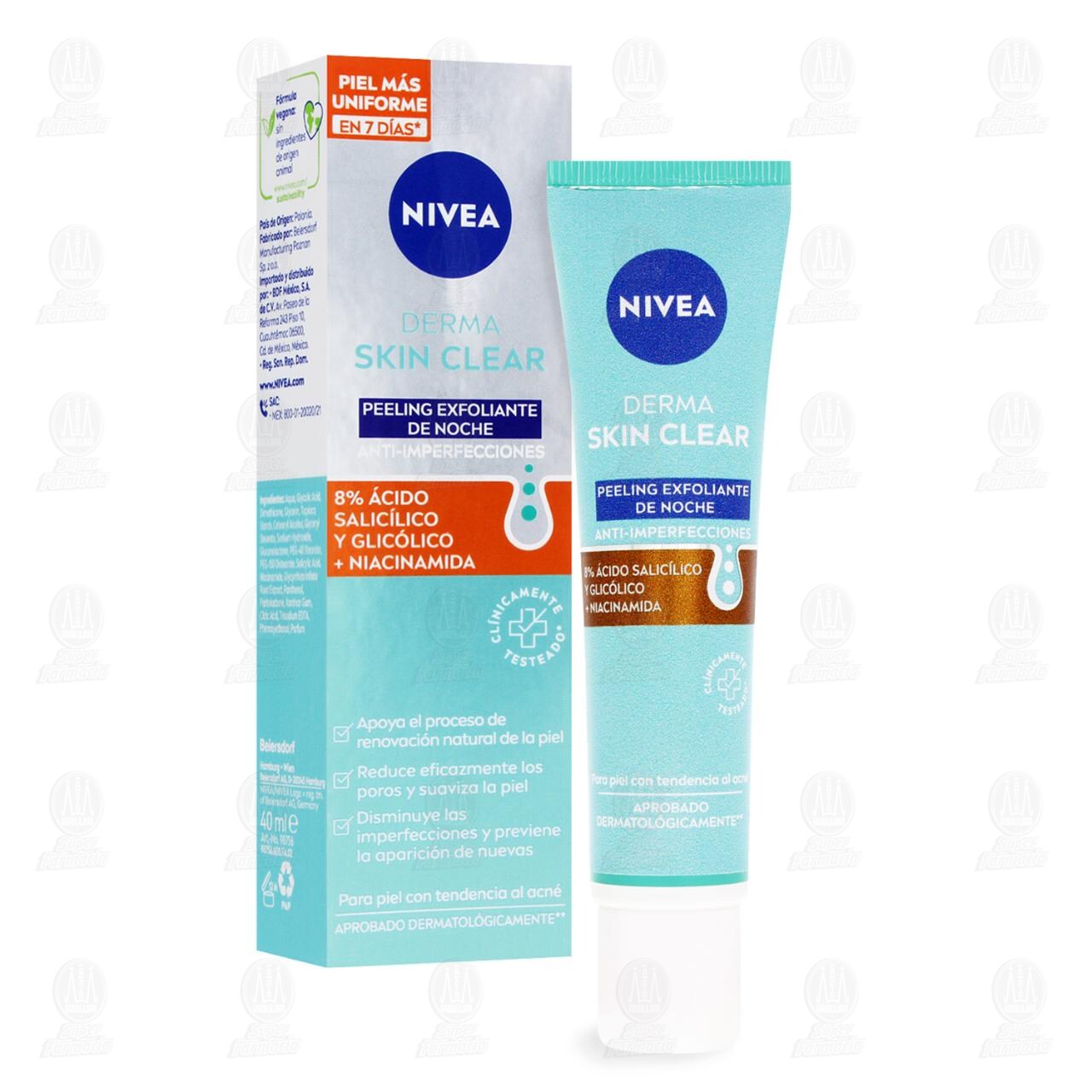 Nivea Peeling Exfoliante de Noche Derma Skin Clear Anti-Imperfecciones, 40 ml. image number 3