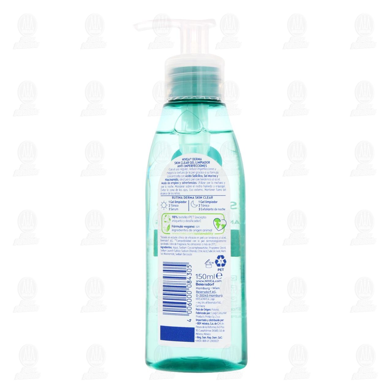 Nivea Gel Limpiador Derma Skin Clear Anti-Imperfecciones, 150 ml. image number 2