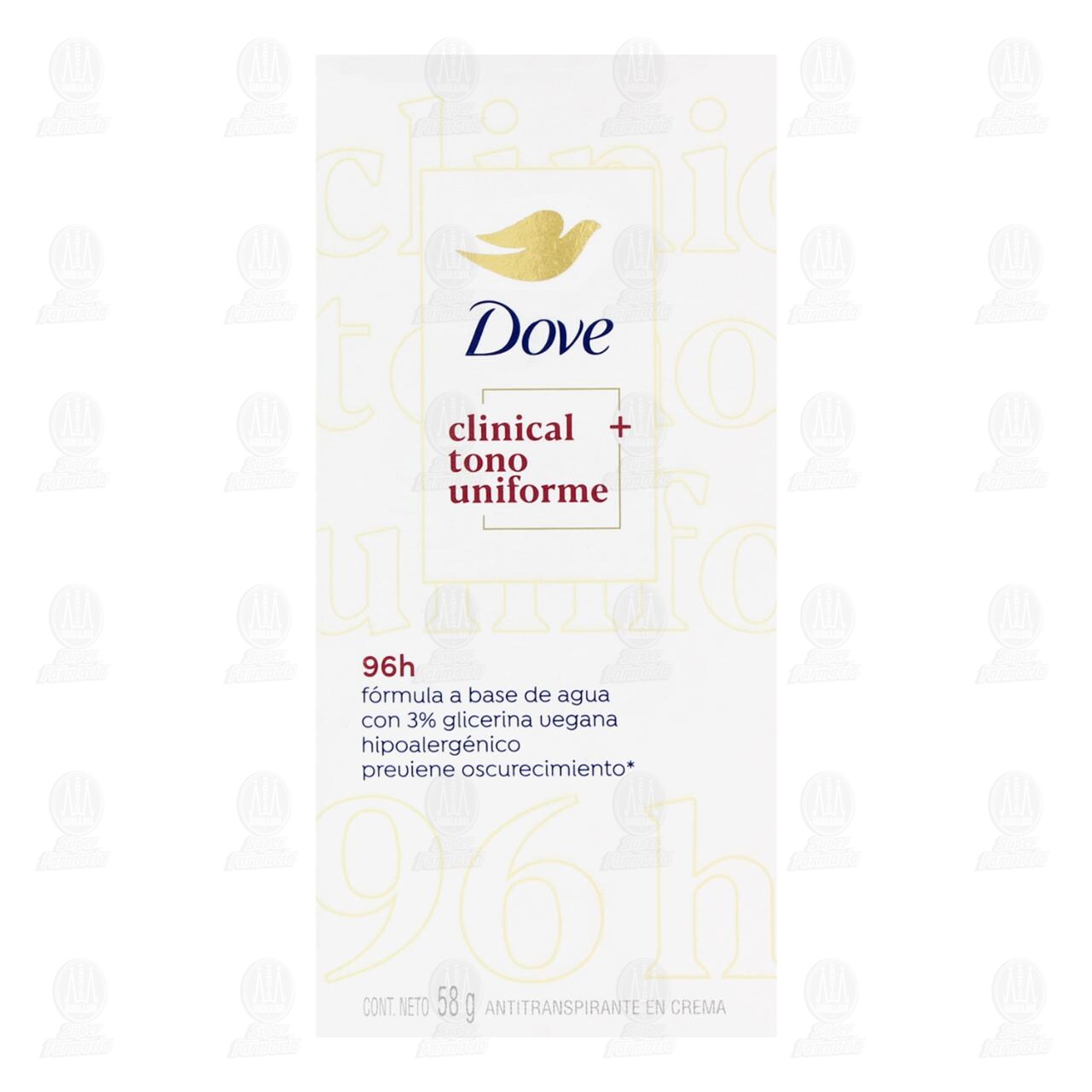 Antitranspirante Dove Clinical + Tono Uniforme en Crema, 58 gr. image number 1