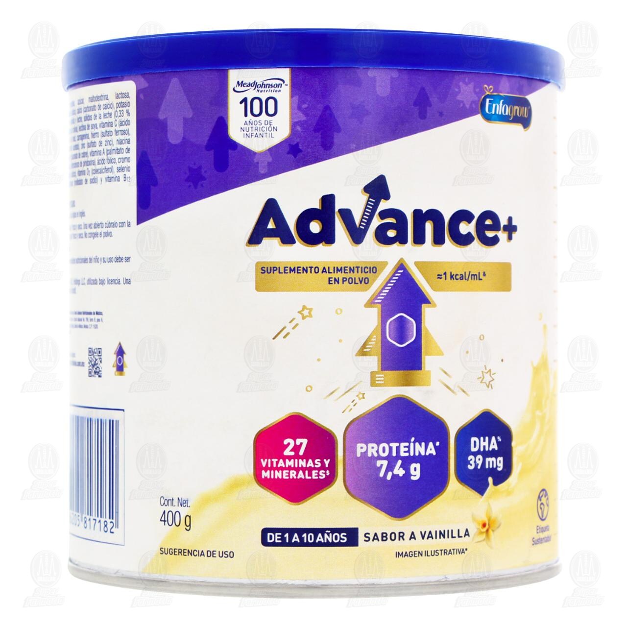 Suplemento Alimenticio Advance Sabor Vainilla, 400 gr. image number 0
