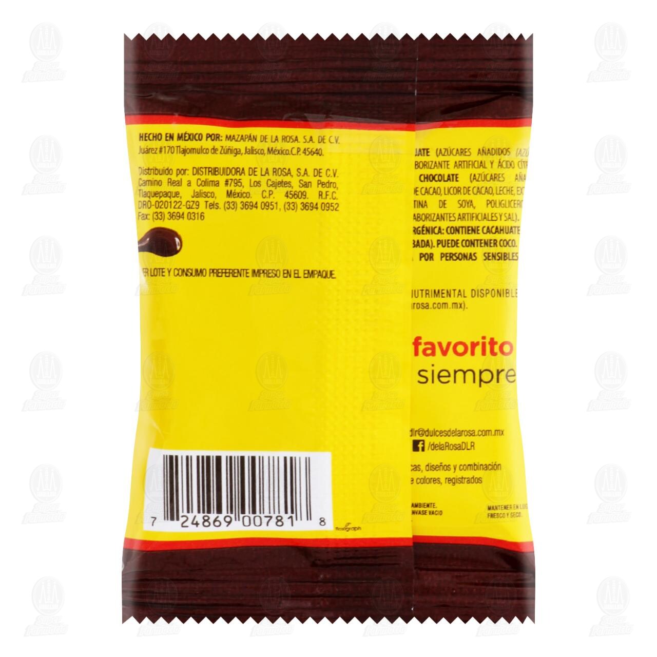 Mazap&aacute;n De la Rosa de Chocolate, 22 gr. image number 1