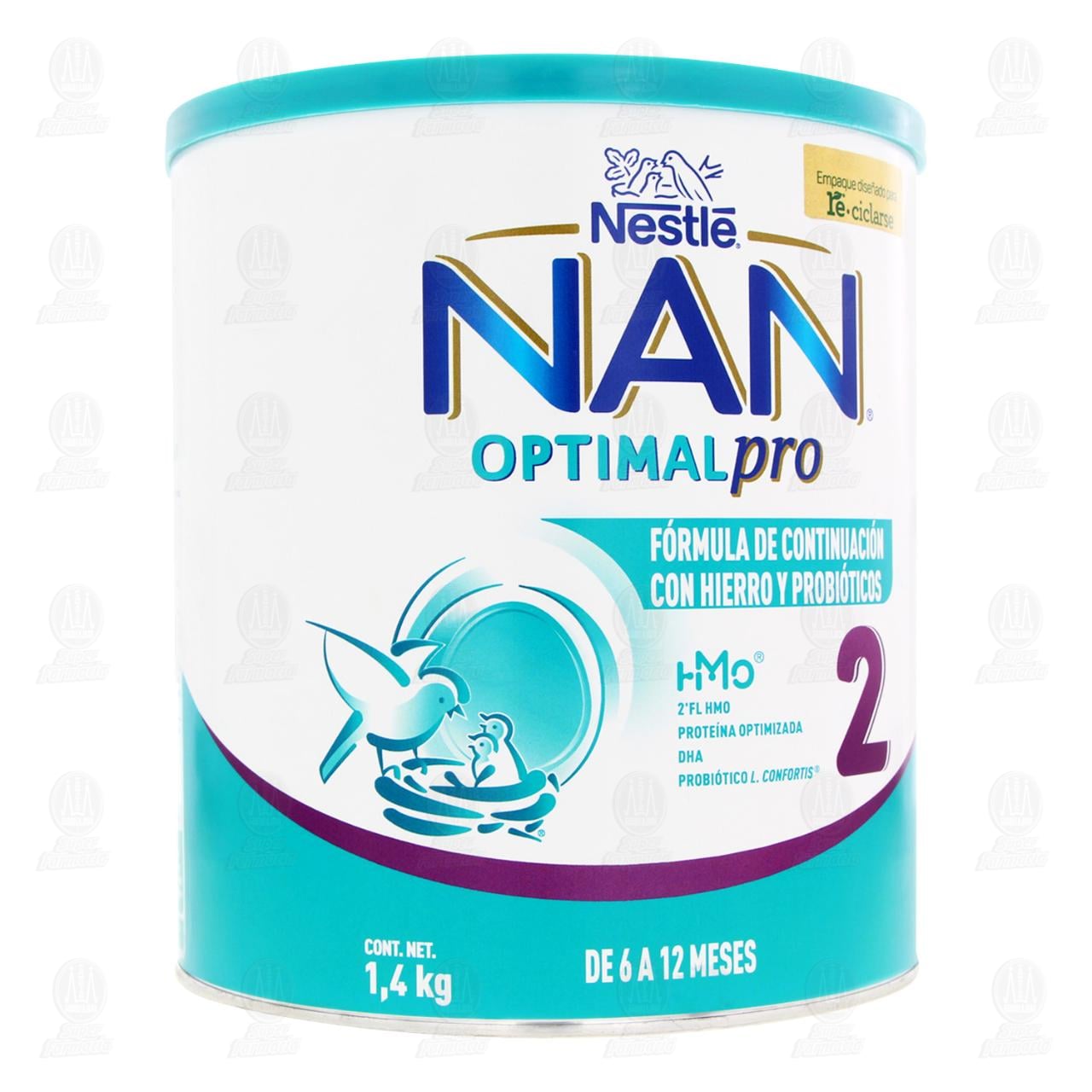 Imagen para Fórmula Infantil NAN 2 Optimal Pro de 6 a 12 Meses, 1.4 kg.