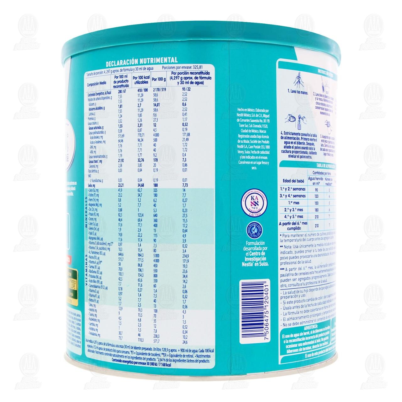 F&oacute;rmula Infantil NAN 1 Optimal Pro de 0 a 6 Meses, 1.4 kg. image number 2