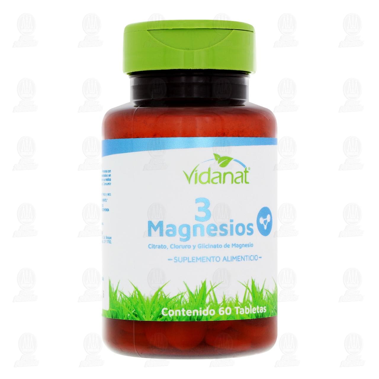 Suplemento Alimenticio Vidanat 3 Magnesios, 60 Tabletas. image number 0