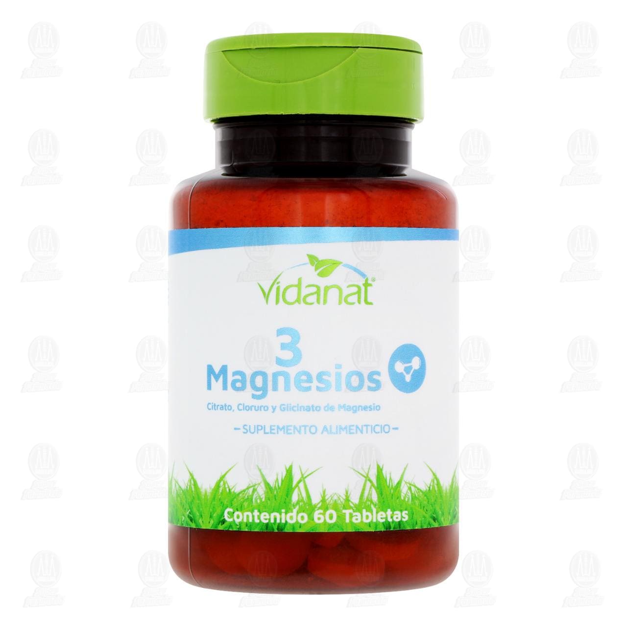 Suplemento Alimenticio Vidanat 3 Magnesios, 60 Tabletas. image number 1