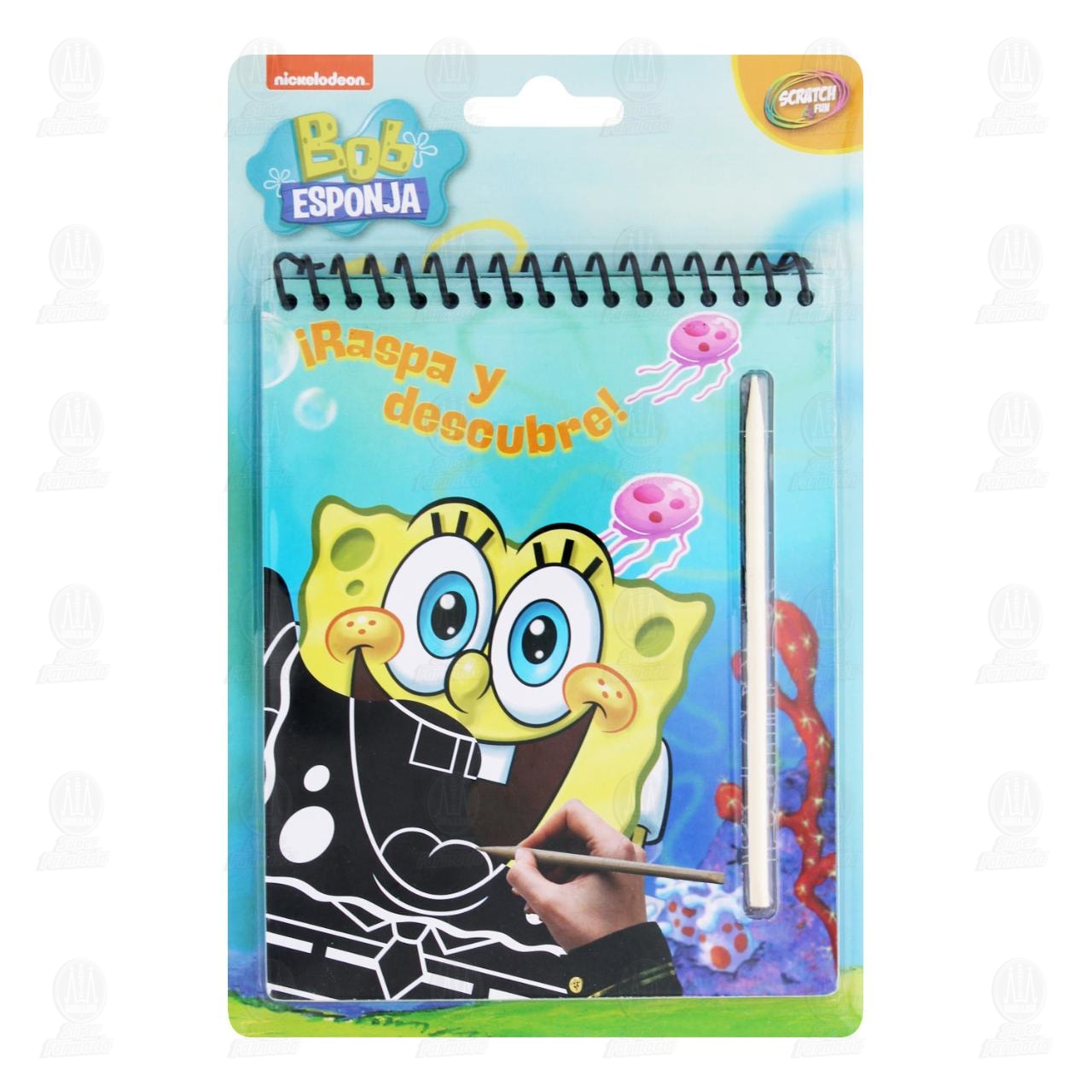 Cuaderno Scratch 4 Fun Bob Esponja Diferentes Diseños, 2 pzas.