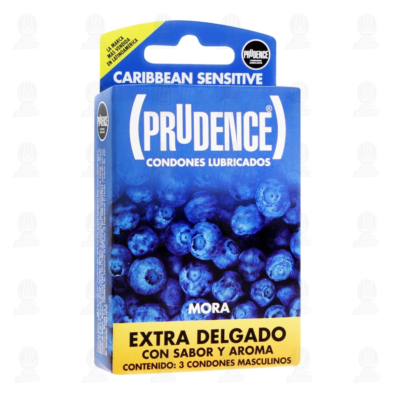Prudence Extra Delgado Sabor y Aroma Mora, 3 pzas.