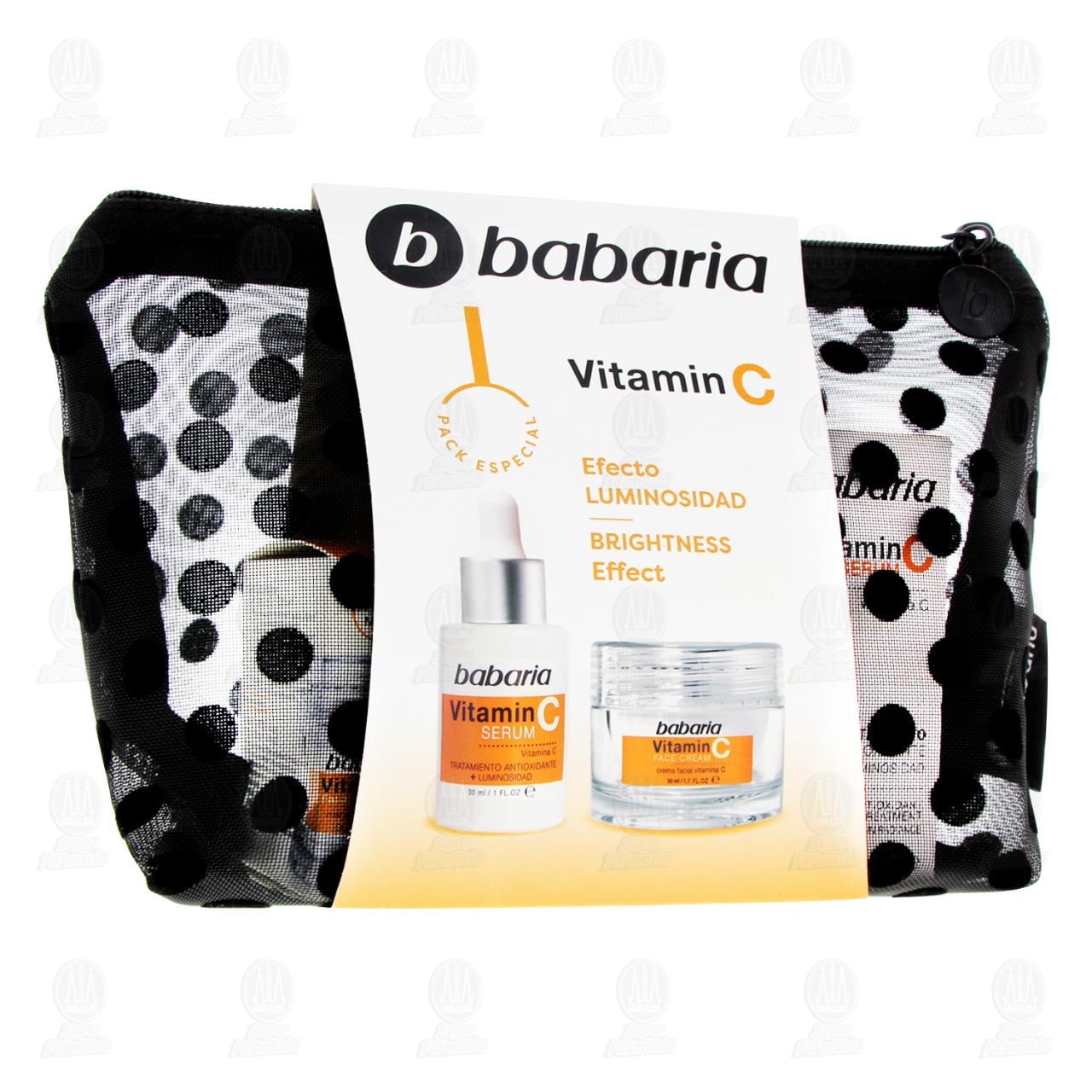 Imagen para Pack Especial Babaria Vitamin C Efecto Luminosidad Serum Antioxidante + Crema Facial Vitamina C, 2 pzas.
