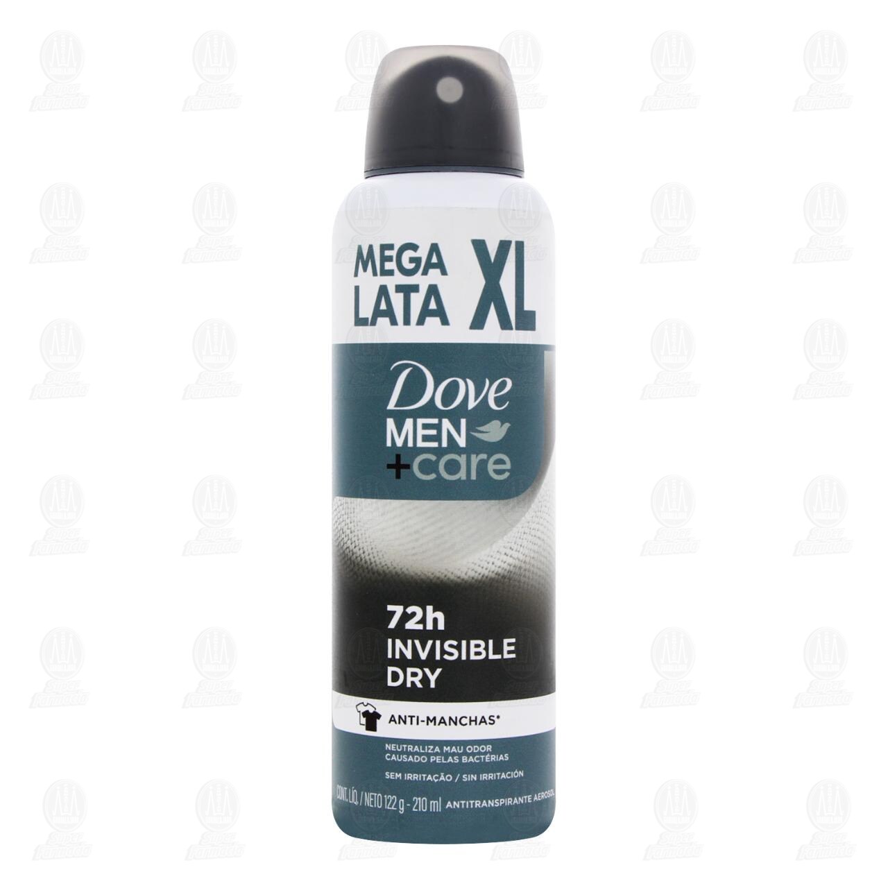 Antitranspirante Dove Men +Care Invisible Dry XL en Aerosol, 210 ml. image number 1