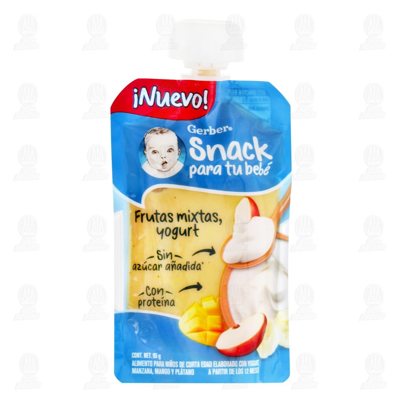 Snack para Bebé Gerber Sabor Frutas Mixtas con Yogurt, 95 gr. de GERBER ...