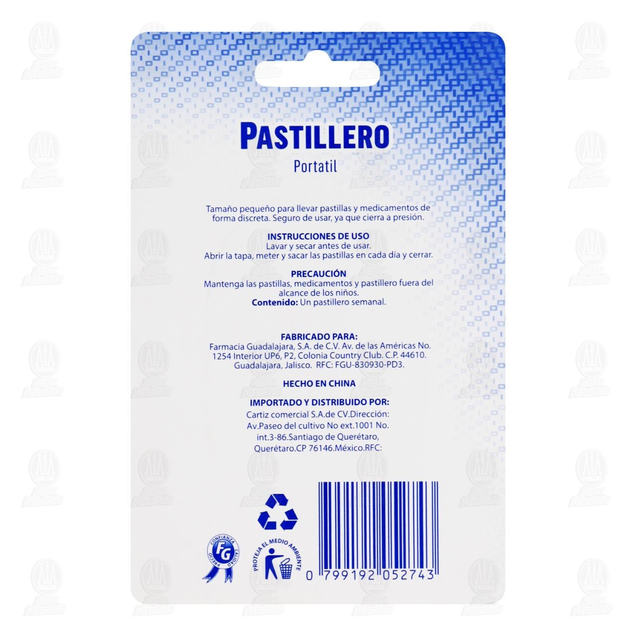 Pastillero Pharmalife Tama&ntilde;o Peque&ntilde;o, 1 pz. image number 1