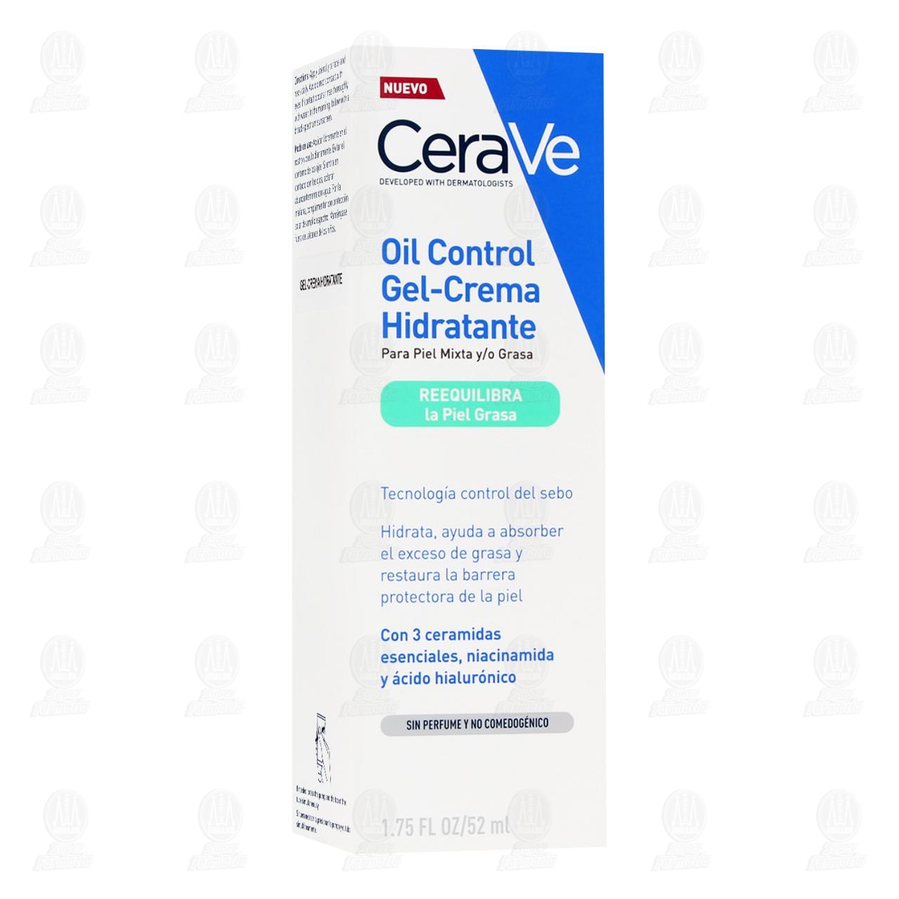 Imagen para Cerave Oil Control Gel-Crema Hidratante para Piel Mixta y/o Grasa, 52 ml.