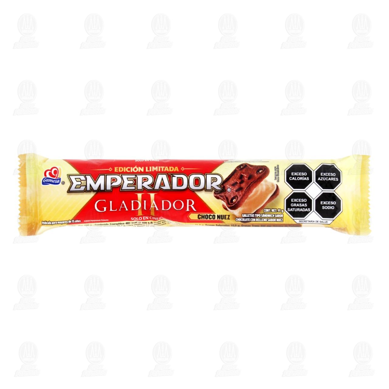 Imagen para Galletas Emperador Gladiador Sabor Choco Nuez, 91 gr.
