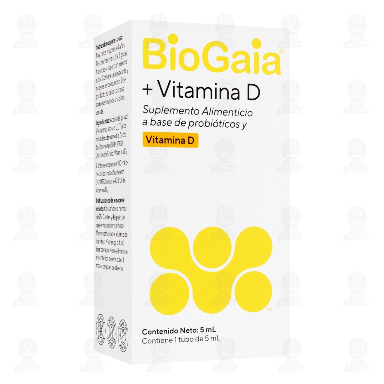Suplemento Alimenticio BioGaia + Vitamina D en Gotas, 5 ml.