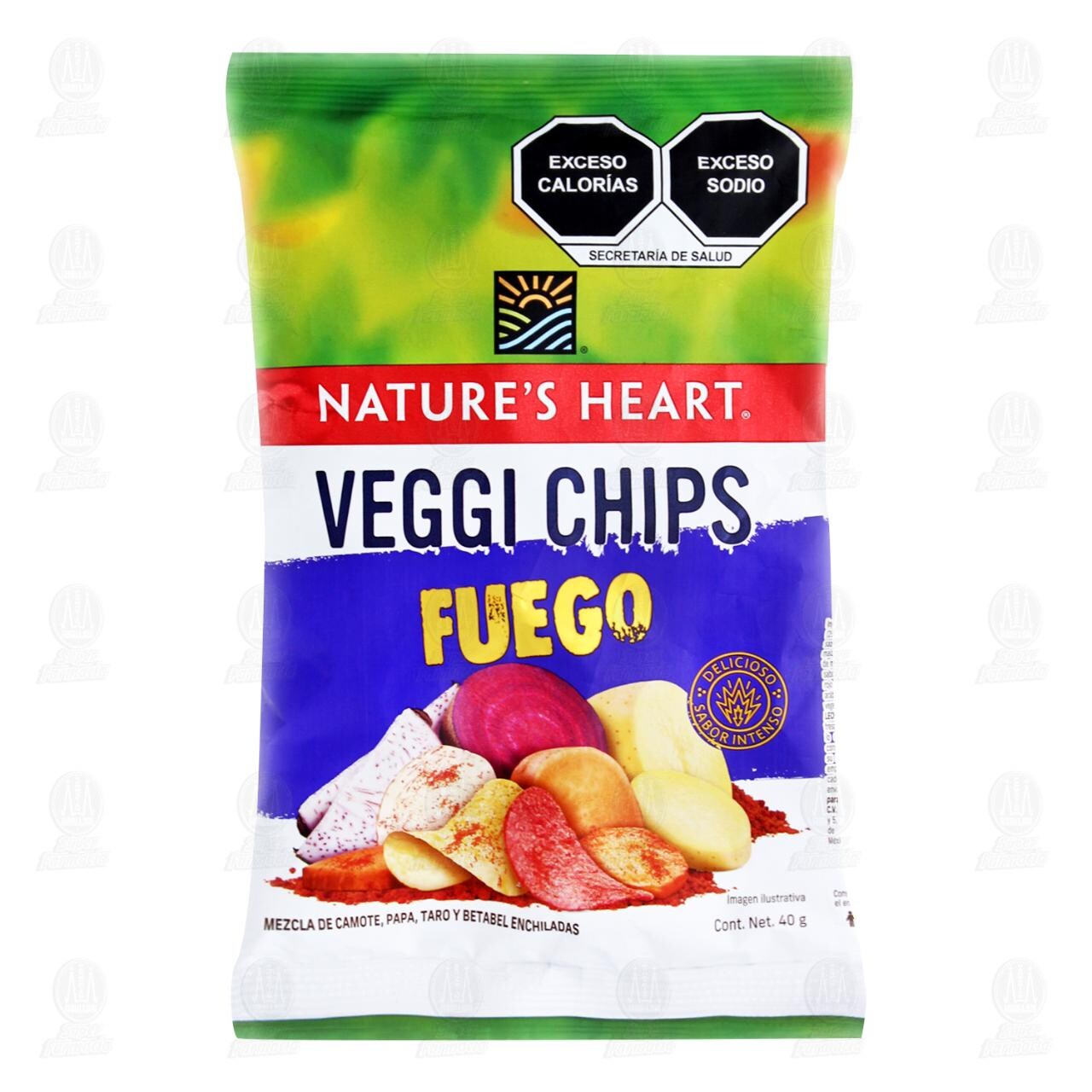 Botana Nature's Heart Veggi Chips Fuego, 40 gr. image number 0