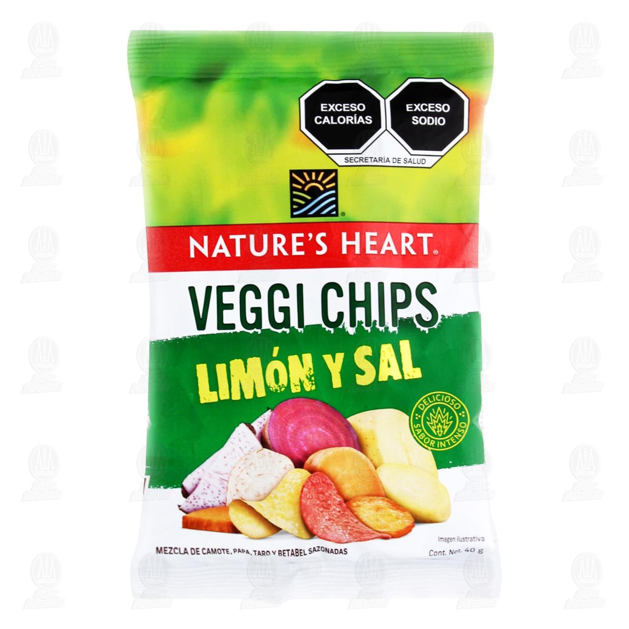 Imagen para Botana Nature's Heart Veggi Chips Limón y Sal, 40 gr.