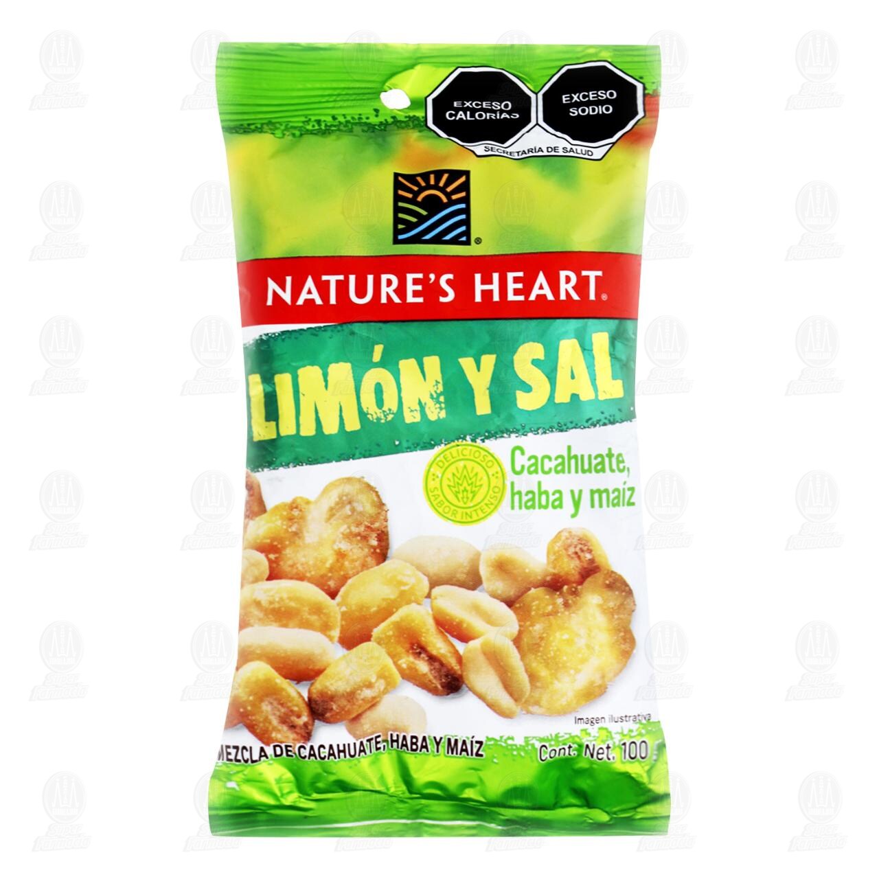 Imagen para Botana Nature's Heart Cacahuate Limón y Sal, 100 gr.