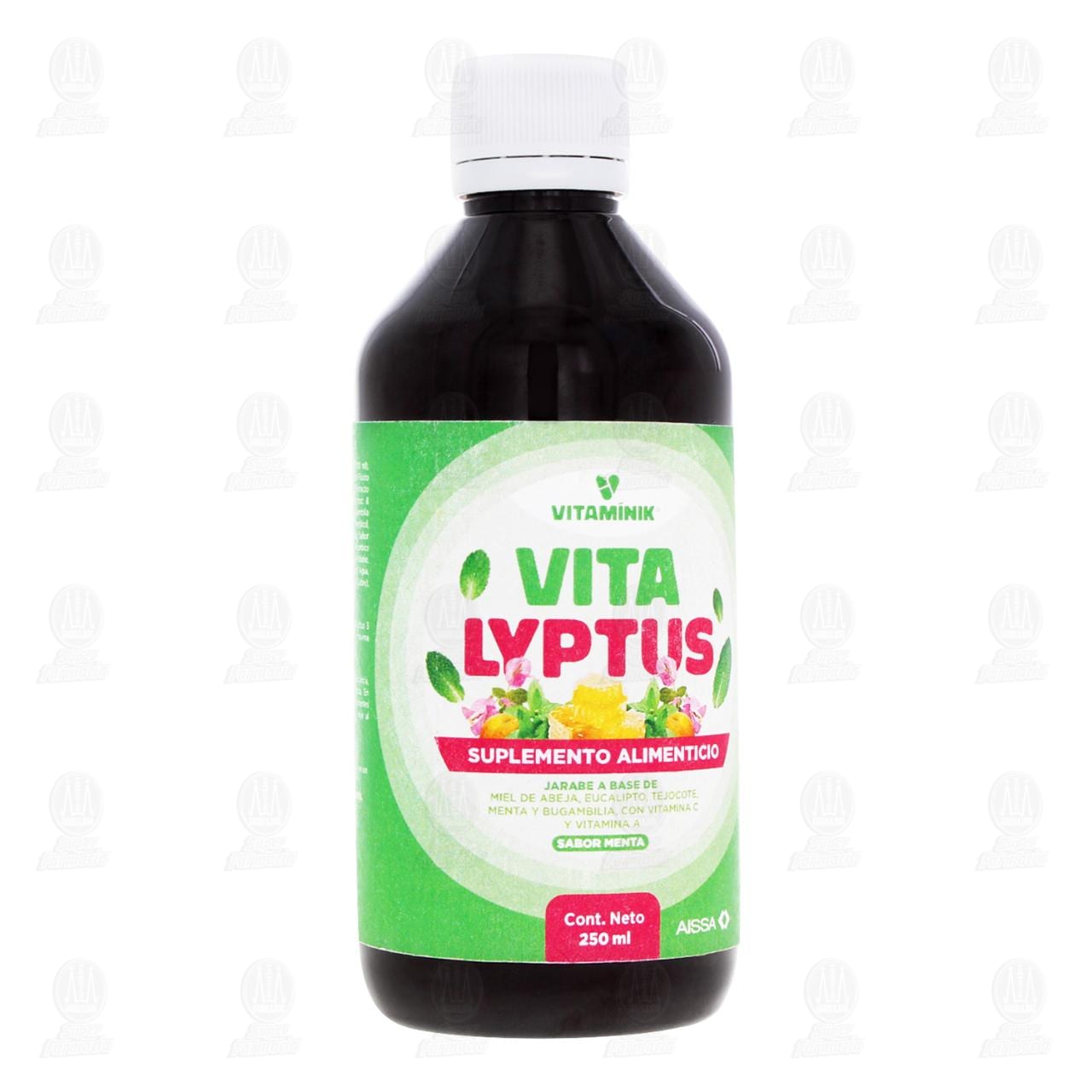 Jarabe Vitalyptus a Base de Miel, Eucalipto, Tejocote, Bugambilia y Menta y Vitaminas C y A, 250 ml.