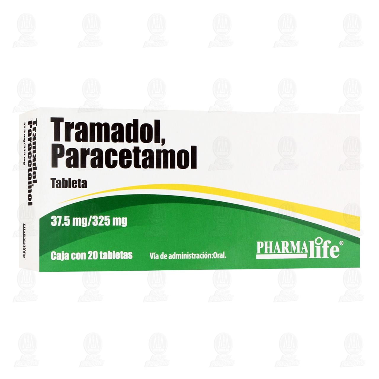 Imagen para Tramadol, Paracetamol 37.5mg/325mg, 20 Tabletas Pharmalife.