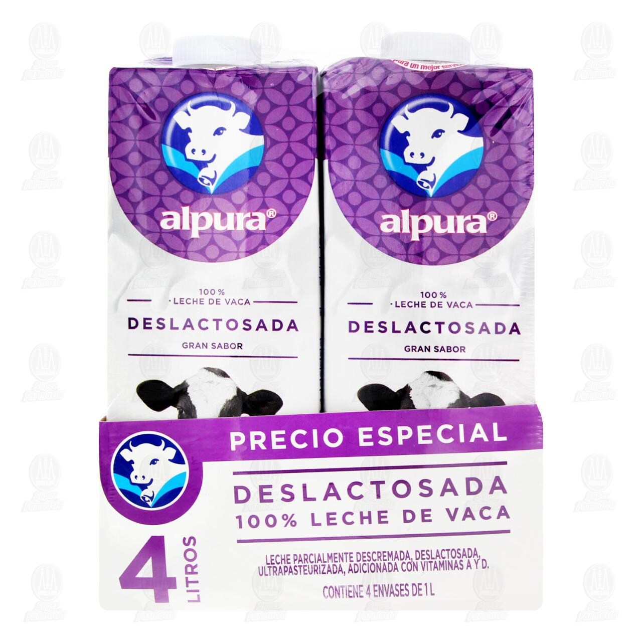 Pack Leche Alpura Deslactosada Ultrapasteurizada Precio Especial, 4 pzas. image number 1